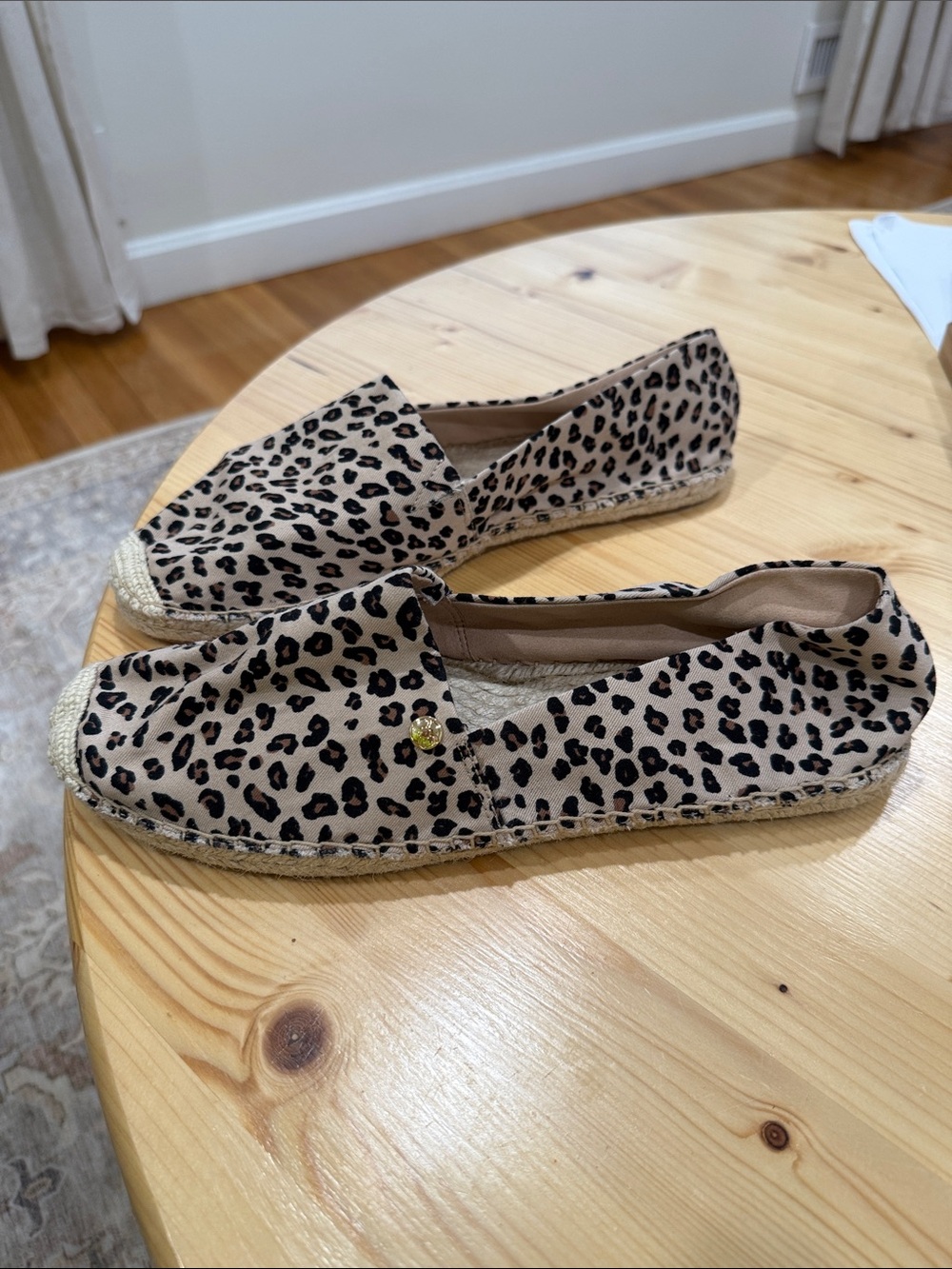 Talbots Leopard Print Espadrille Flats - Beige/Black